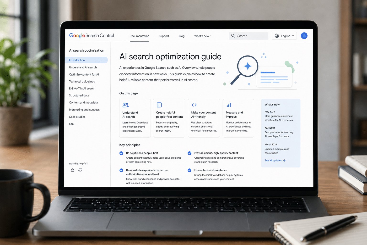 Google Search Central AI search optimization guide
